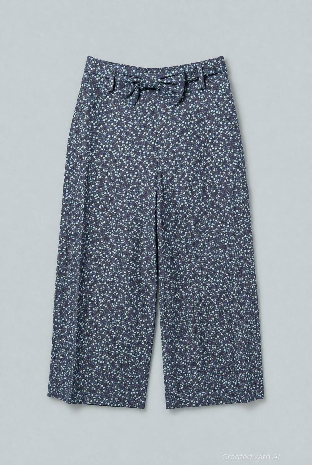 Mae Wide Leg Pants - Navy - Pants