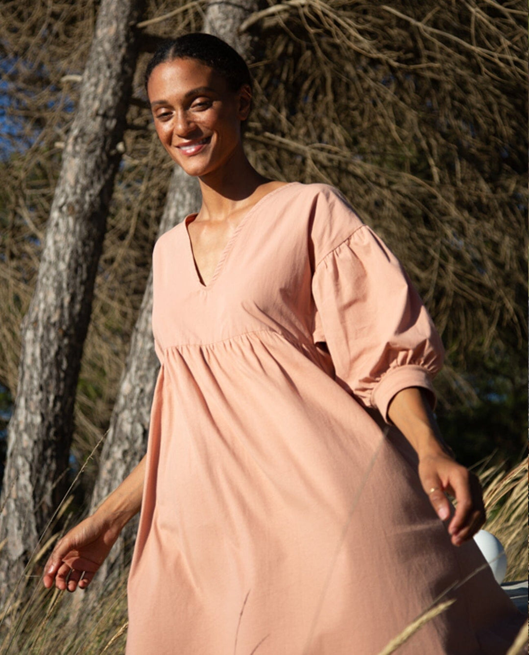 Maeve Organic Cotton Dress - Dusky Blush Dresses Beaumont Organic 