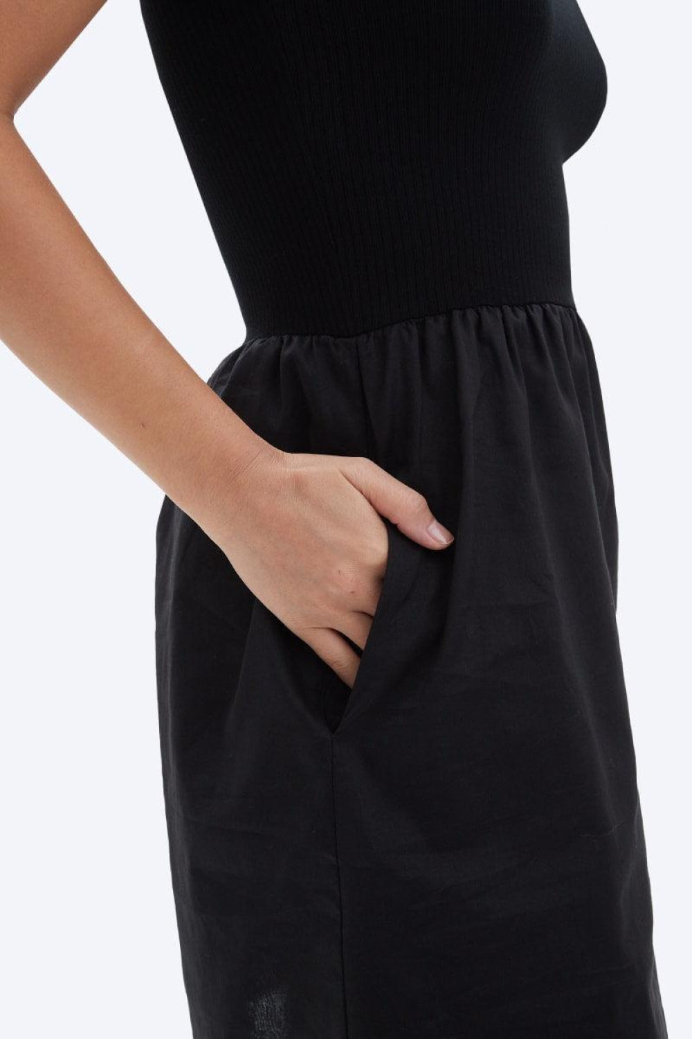 Maeve Racer Tank Mini Dress - Black - Dresses