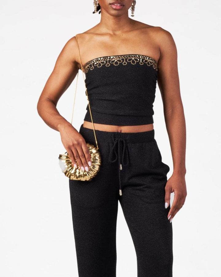 Maia Top - Black Shimmer - S - Shirt