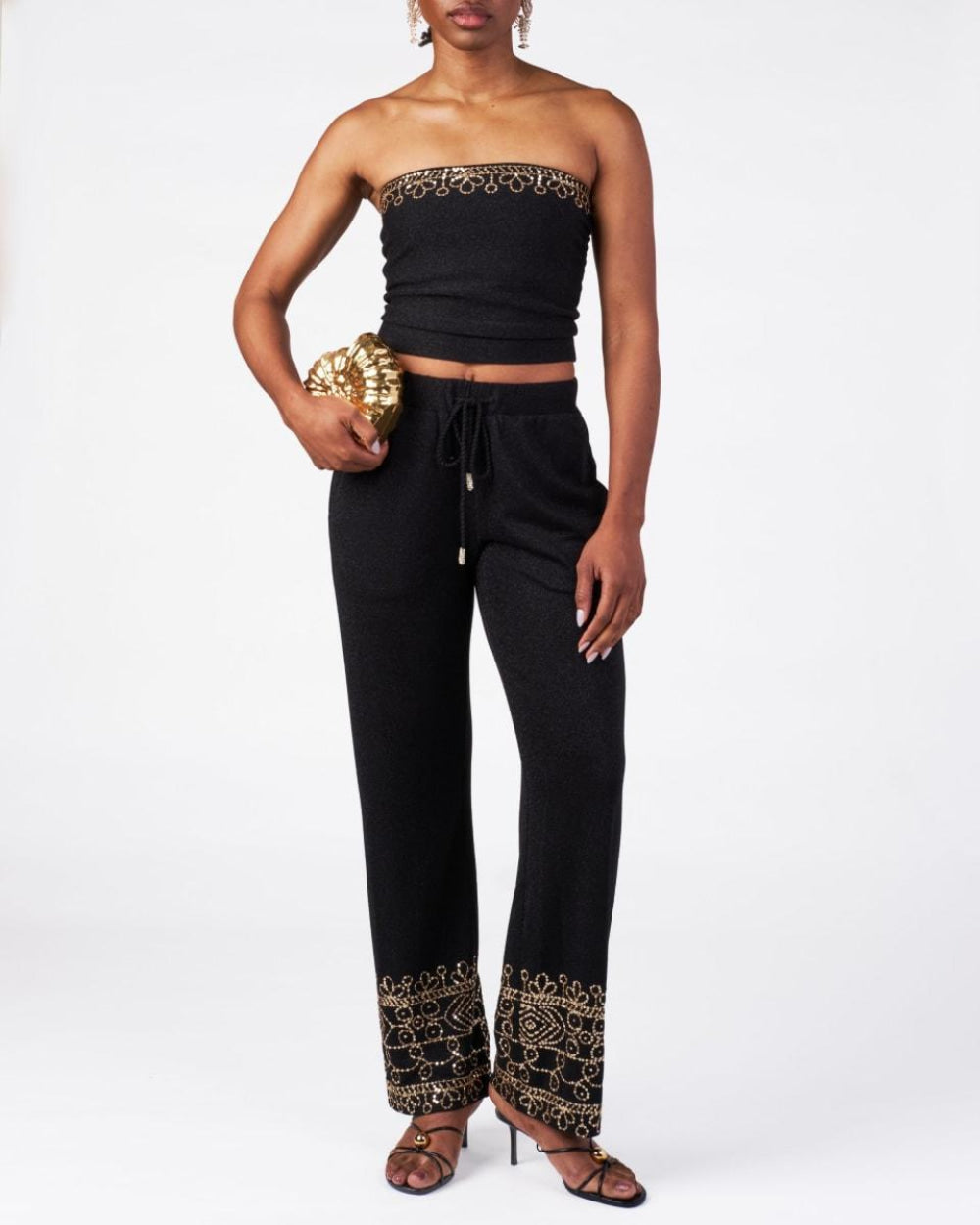 Maia Top - Black Shimmer - S - Shirt