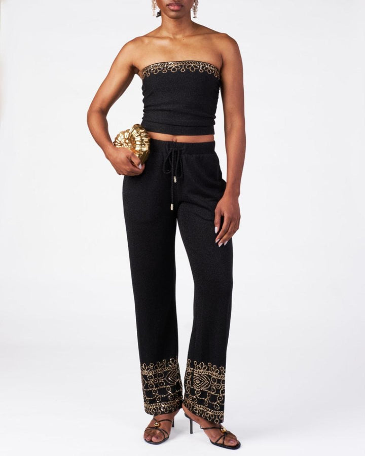 Maia Top - Black Shimmer - S - Shirt