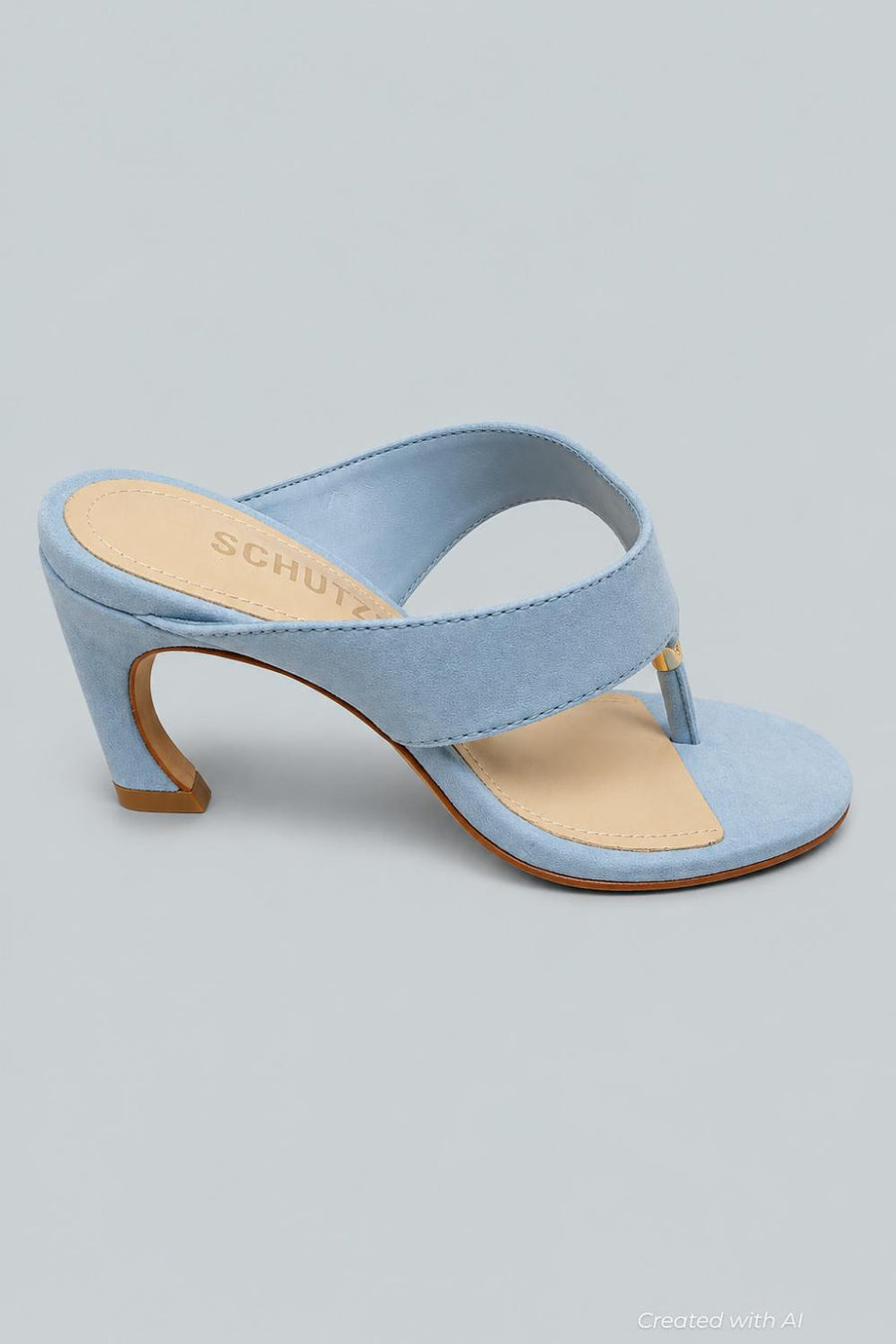 Maisie Suede High Heel Sandals - Light Azure - 6 - Sandal