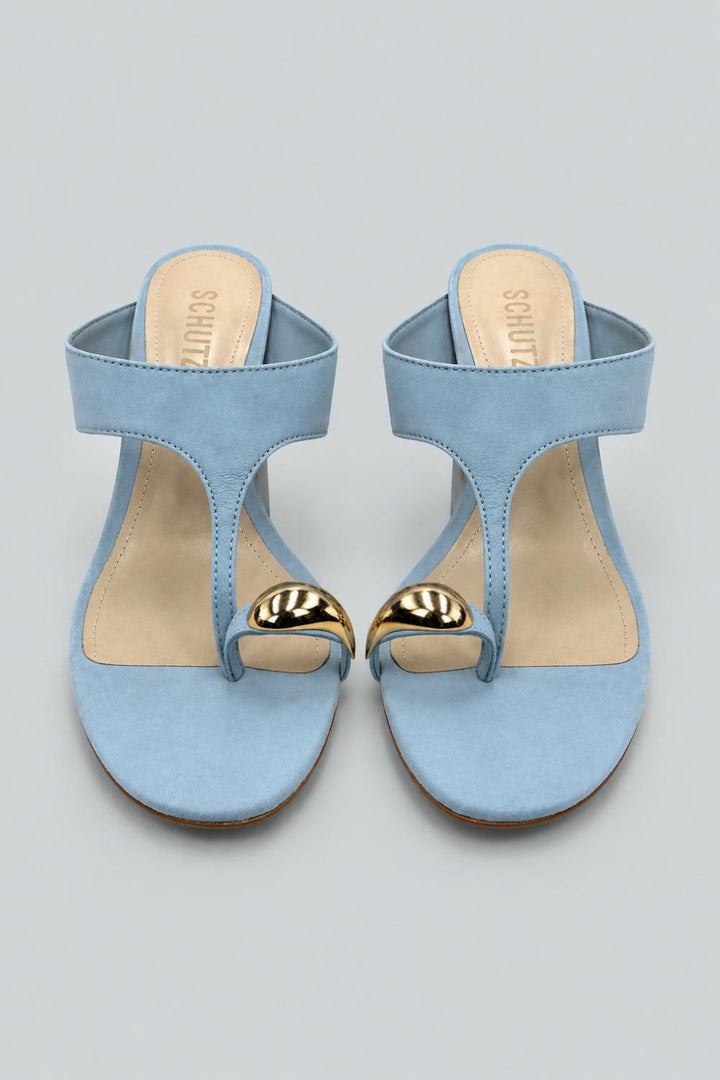Maisie Suede High Heel Sandals - Light Azure - 6 - Sandal