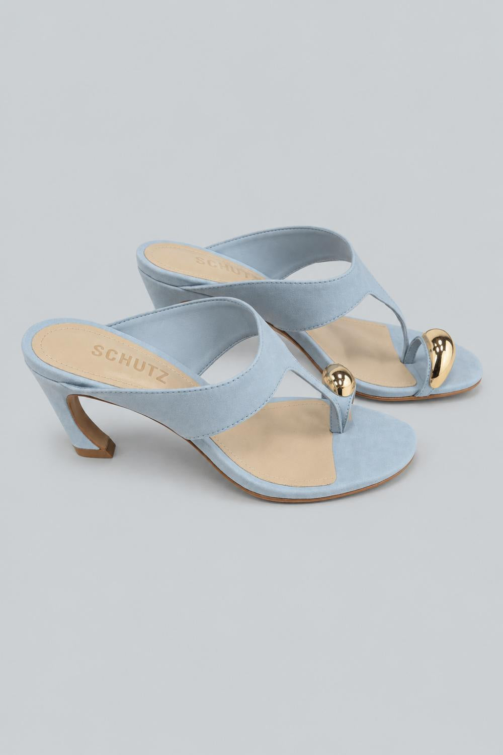 Maisie Suede High Heel Sandals - Light Azure - 6 - Sandal