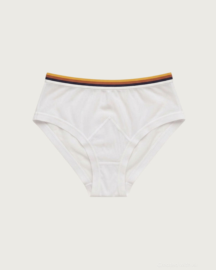 Make Yourself Home Highwaist Briefs - Ivory - FINAL SALE - XS - Underwear