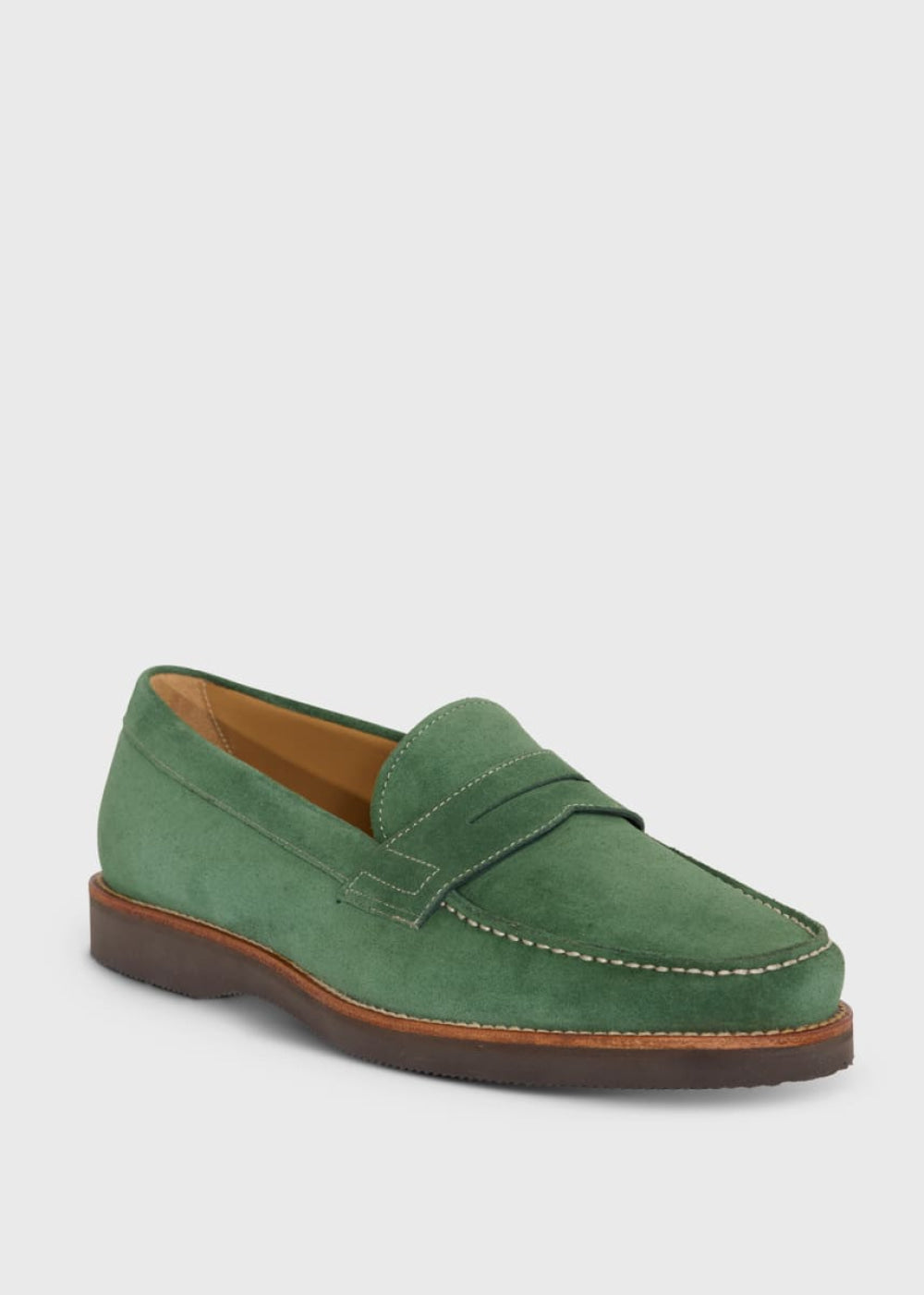 Malcolm Suede Penny Loafer - Medium Green - 9 - Loafers