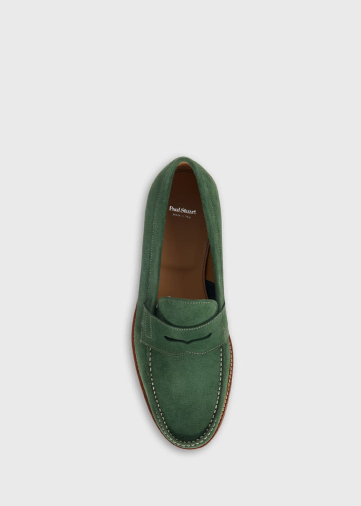 Malcolm Suede Penny Loafer - Medium Green - 9 - Loafers