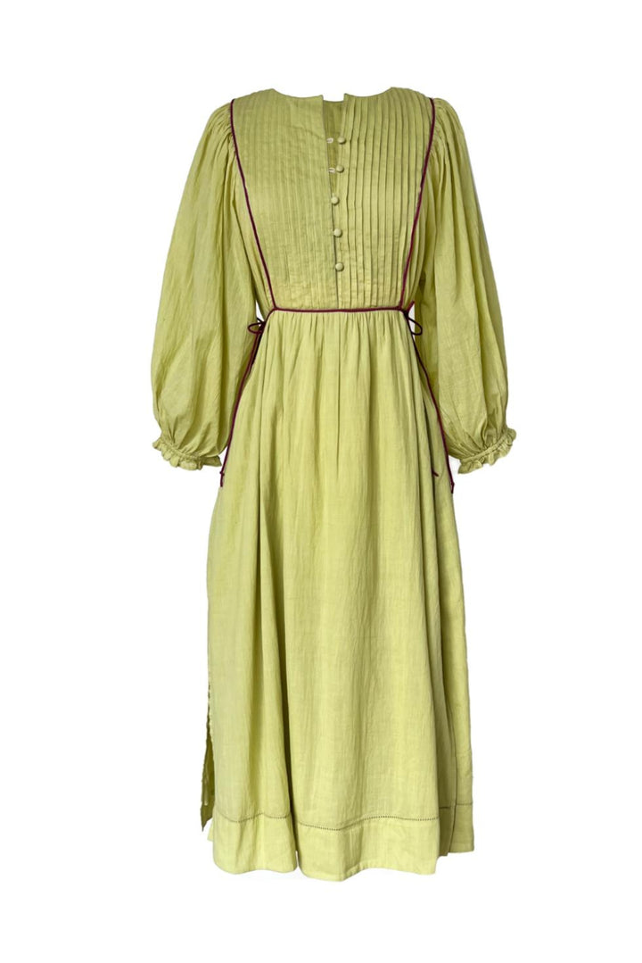 Mallie Dress in Chartreuse - Dresses