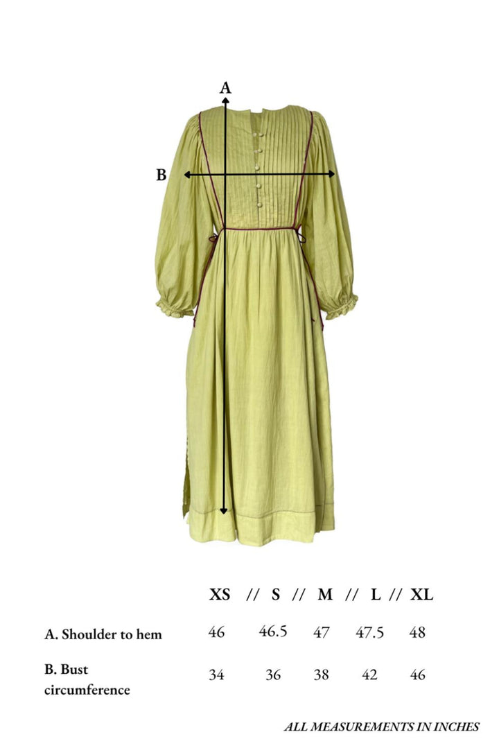 Mallie Dress in Chartreuse - Dresses