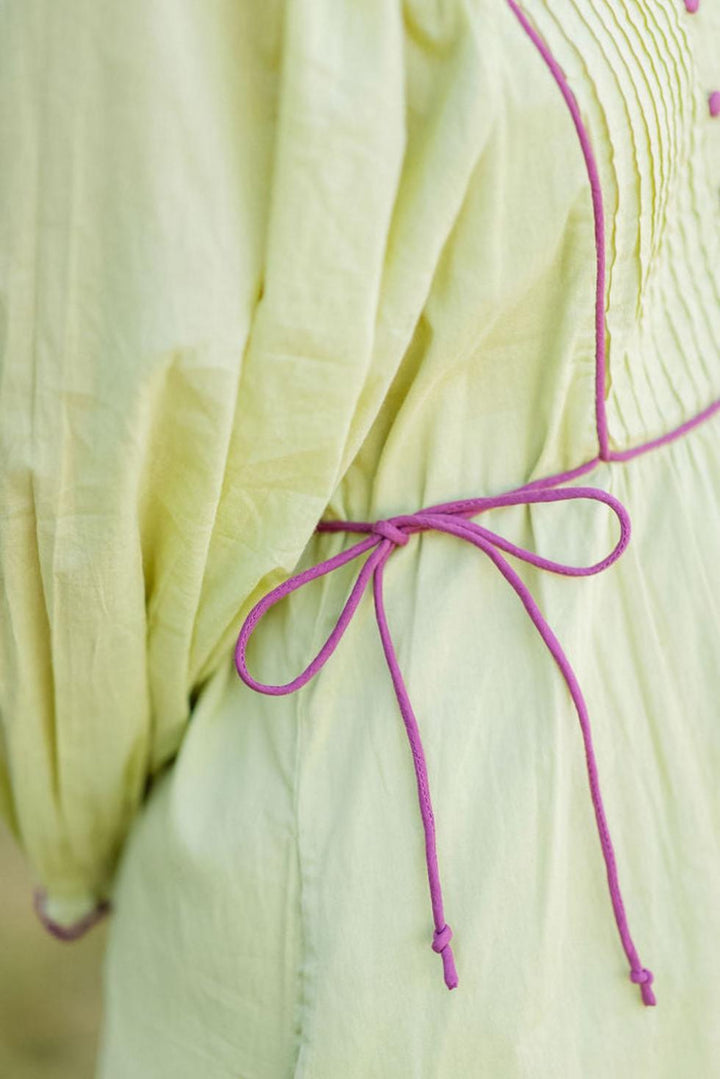 Mallie Dress in Chartreuse - Dresses