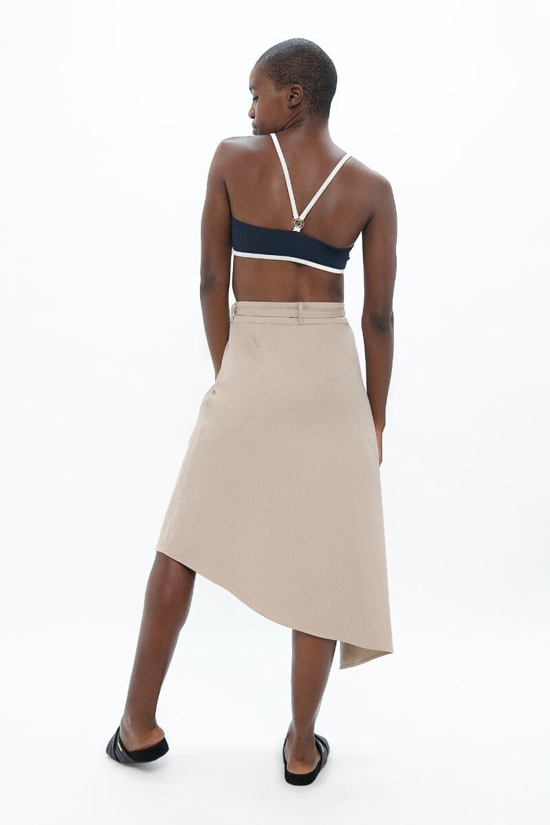 Mallorca Midi Skirt - Sand Beige