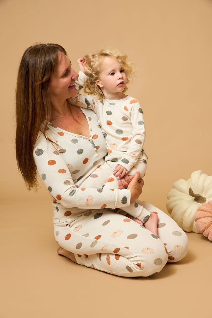Mama Henley Top - Pumpkins - Pajamas