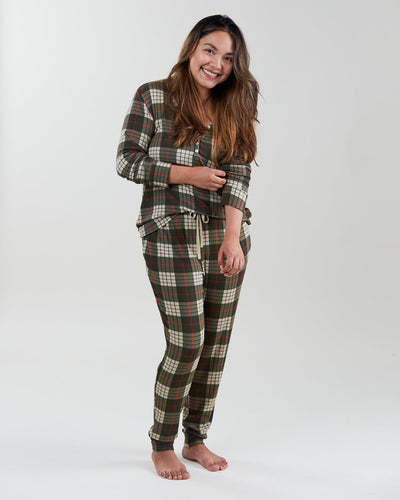 Mama Henley Top - Winter Plaid - Pajamas