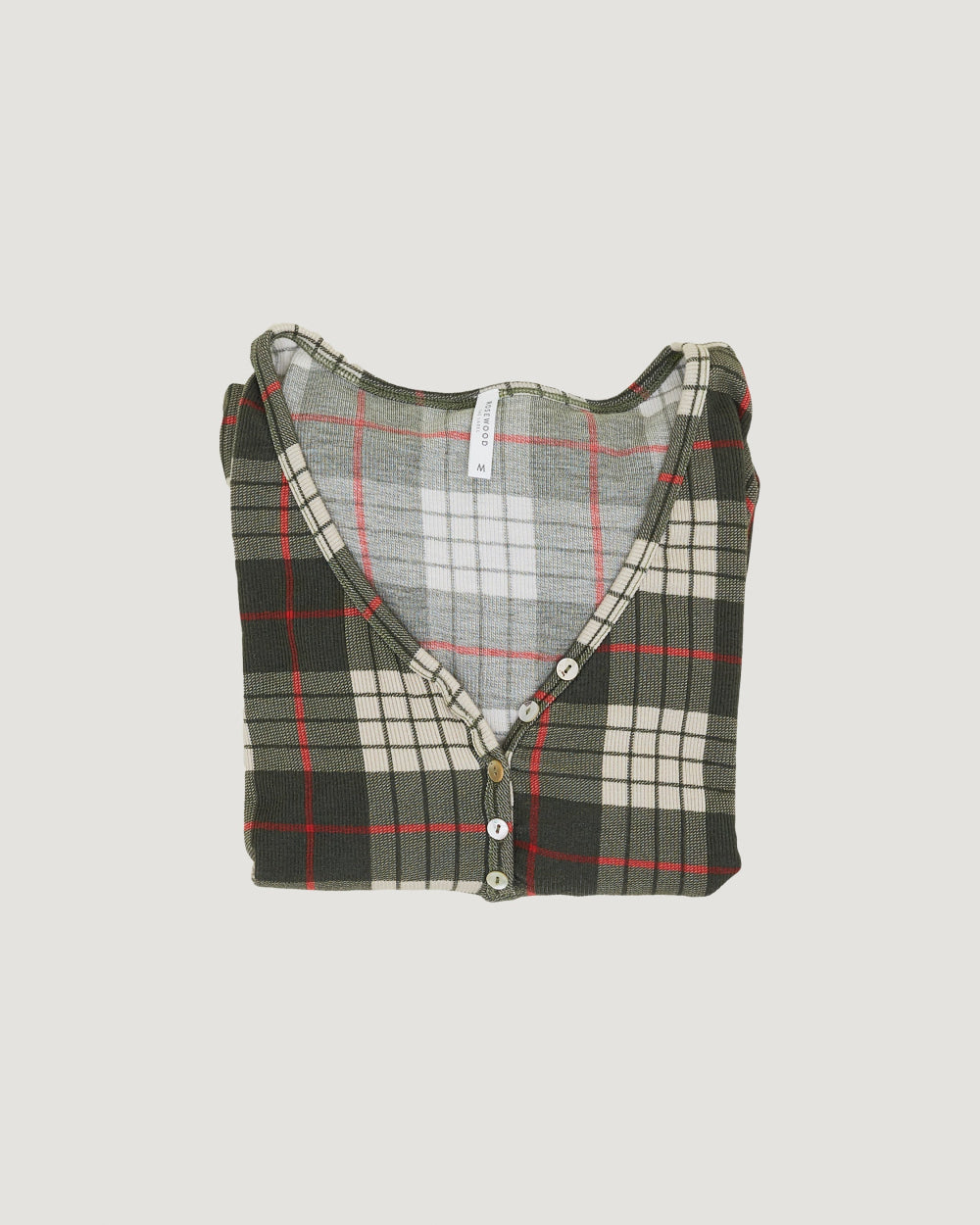 Mama Henley Top - Winter Plaid - Pajamas