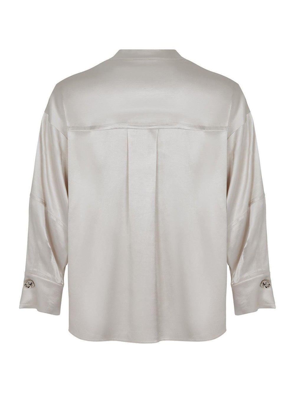 Mandarin Collar Shirt - Gray - Collared Shirt