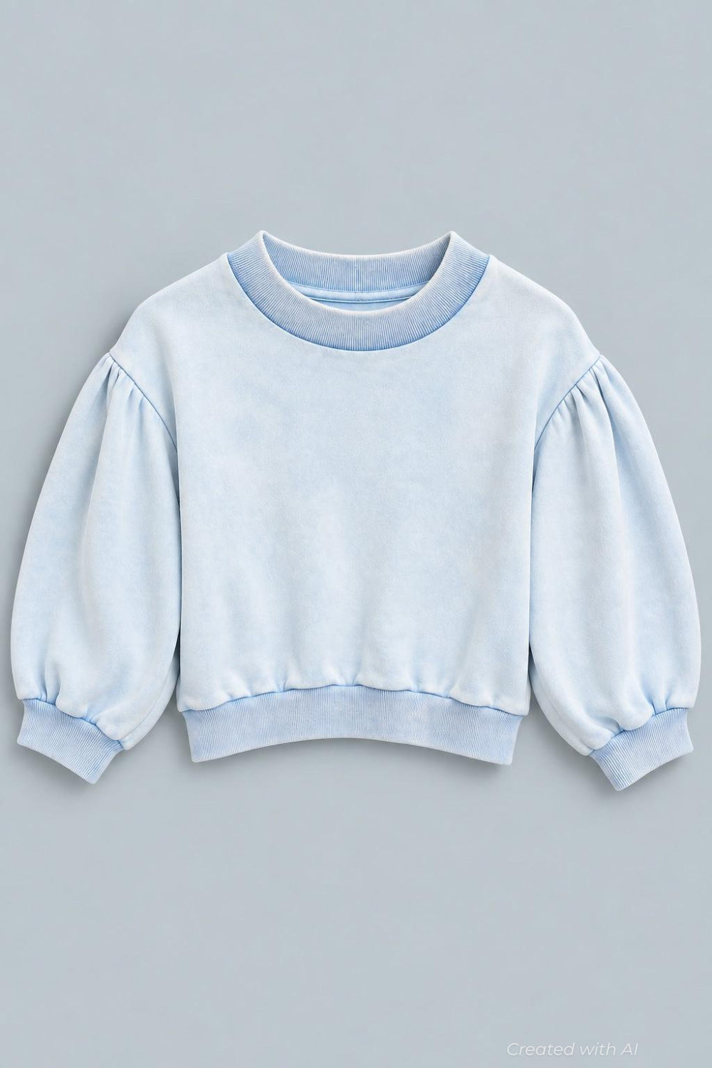 Mandi Cropped Sweatshirt - Blue - Crewneck Sweatshirt