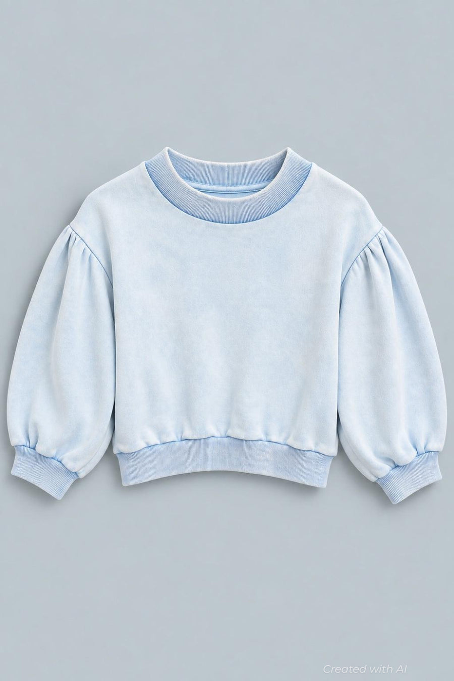 Mandi Cropped Sweatshirt - Blue - Crewneck Sweatshirt