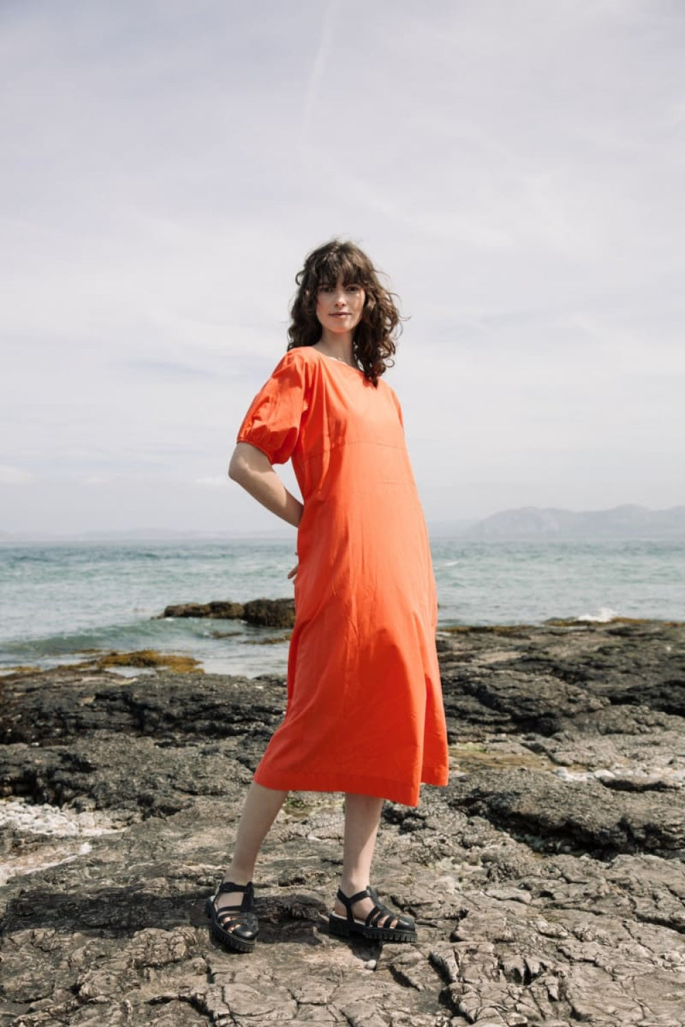 Marella Organic Cotton Dress - Coral - Dresses