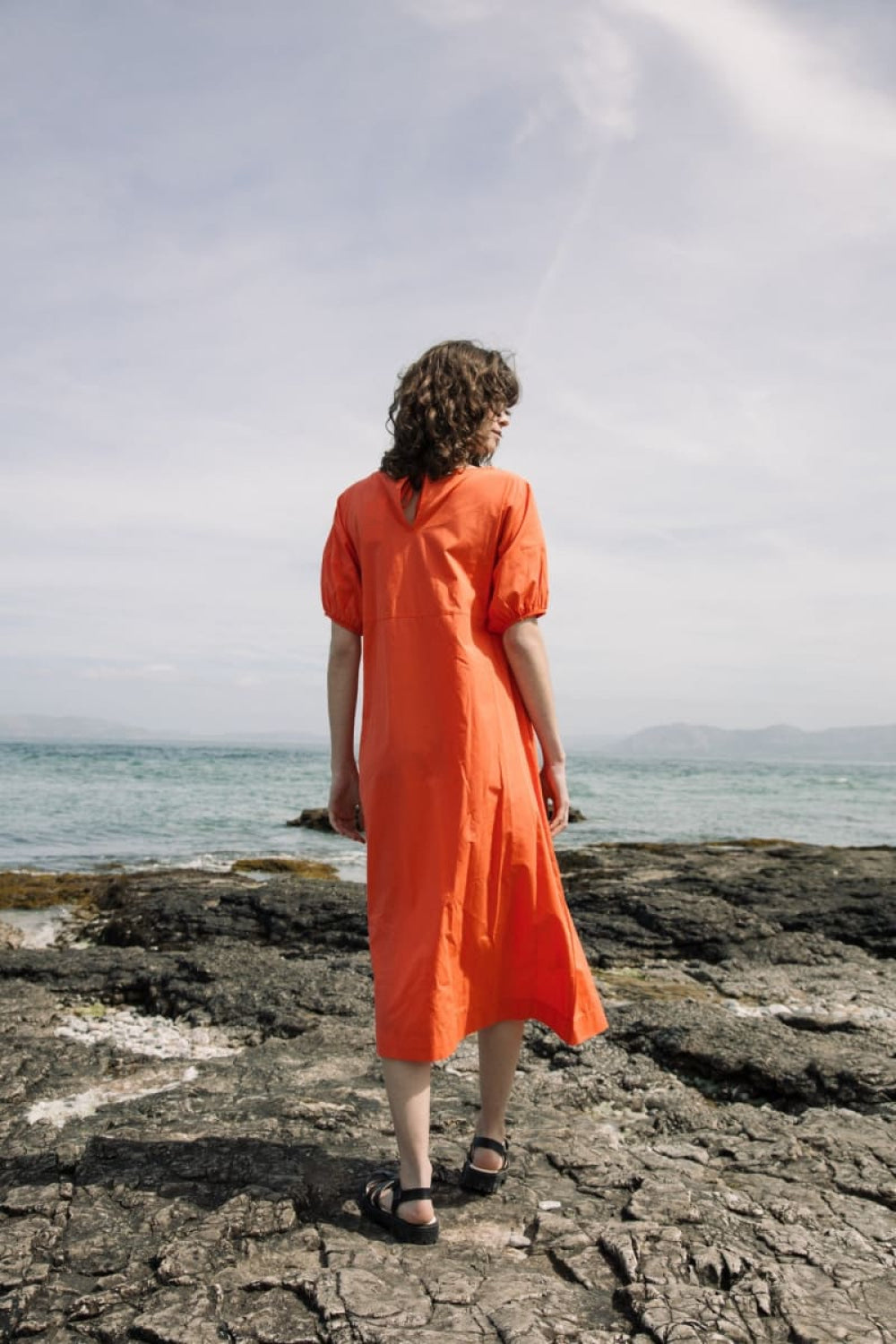 Marella Organic Cotton Dress - Coral - Dresses