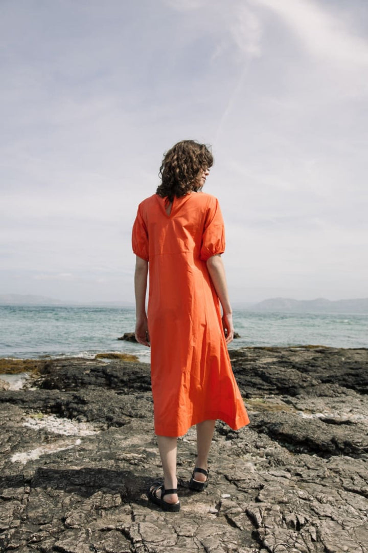 Marella Organic Cotton Dress - Coral - Dresses