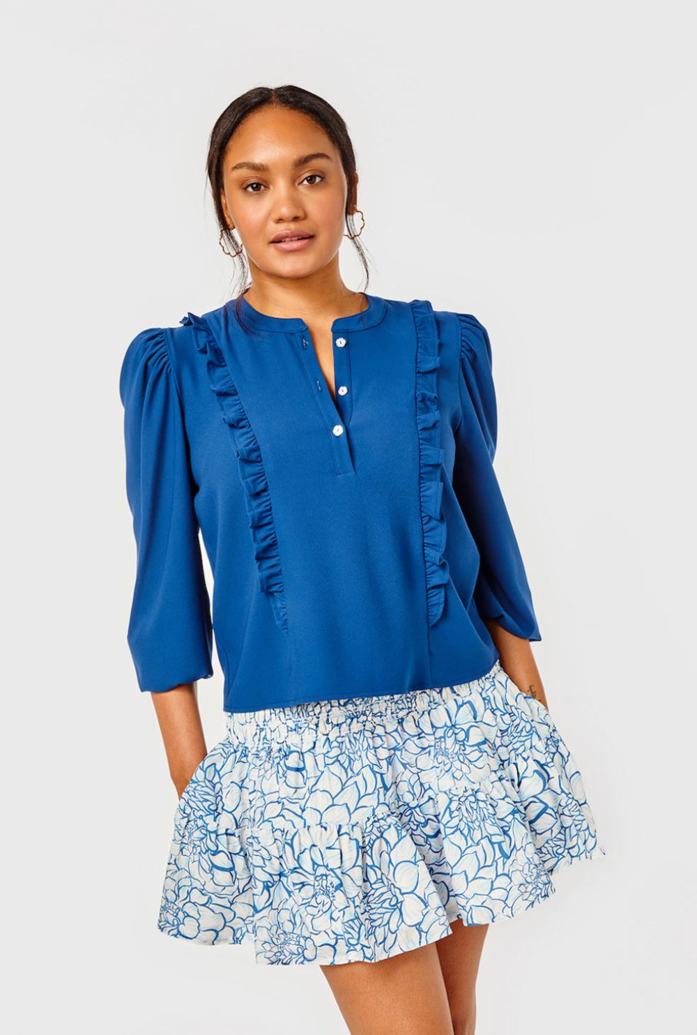Margaret - Navy - Blouse