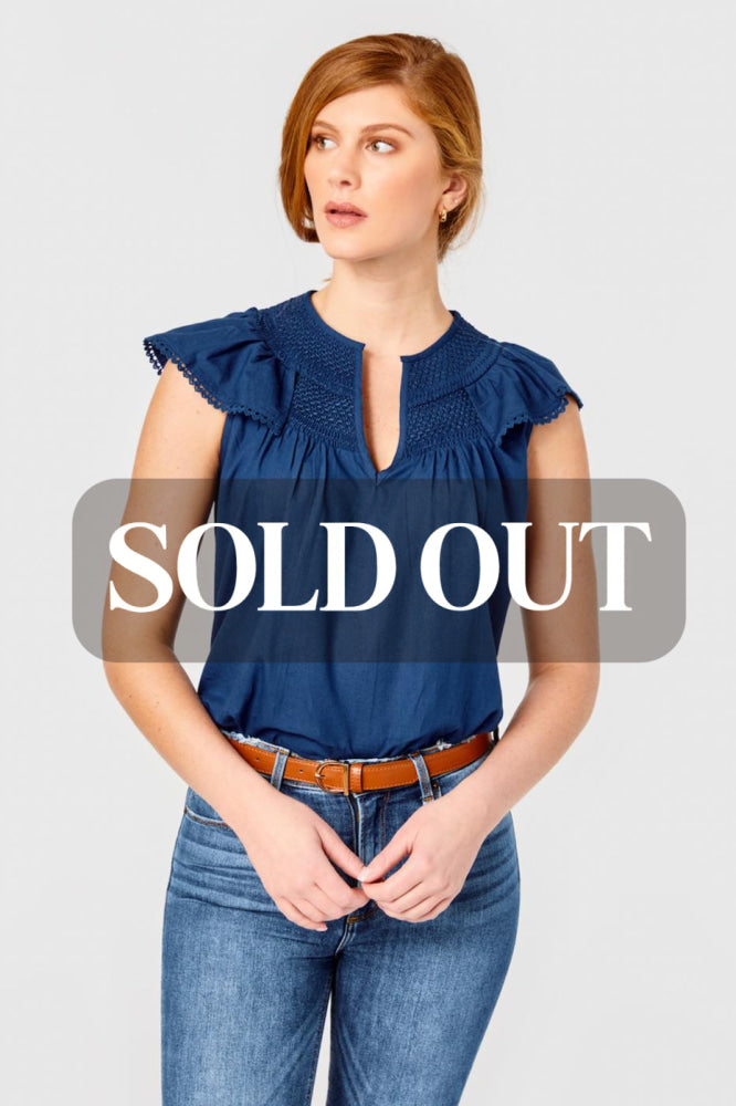 Maria - Navy - Blouse