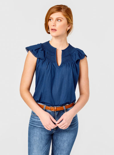 Maria - Navy - Blouse