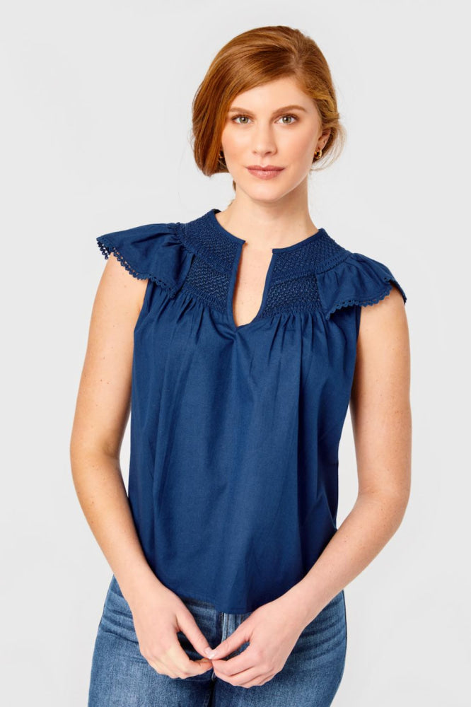 Maria - Navy - Blouse
