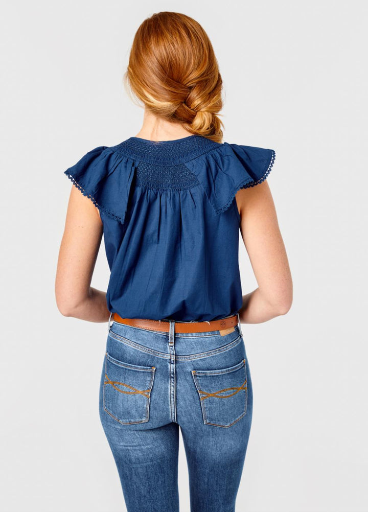 Maria - Navy - Blouse