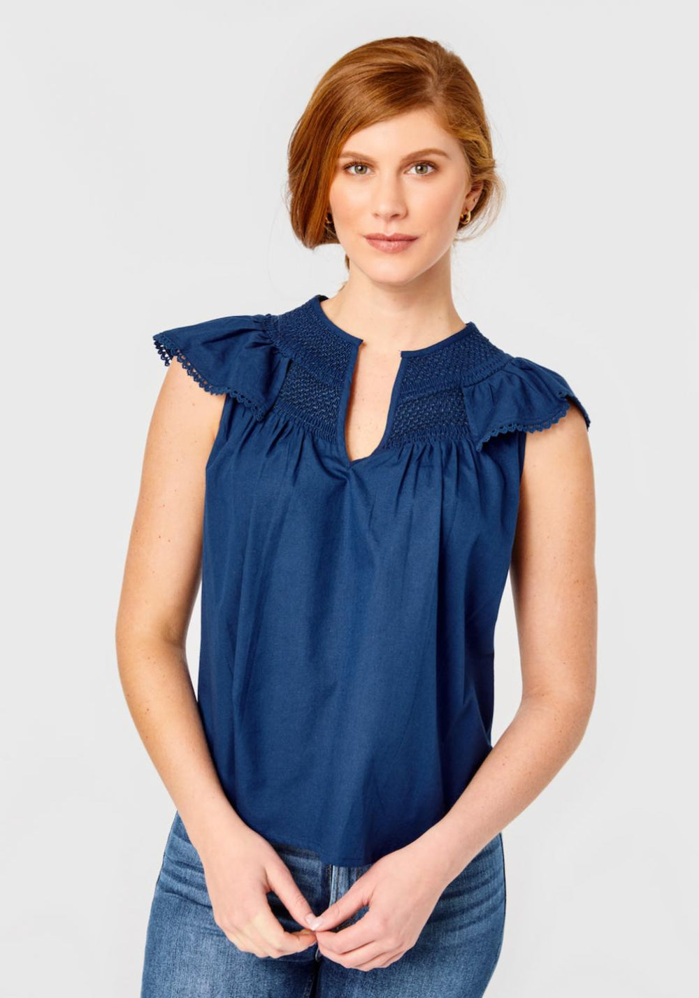 Maria - Navy - Blouse