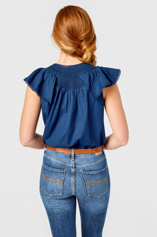 Maria - Navy - Blouse