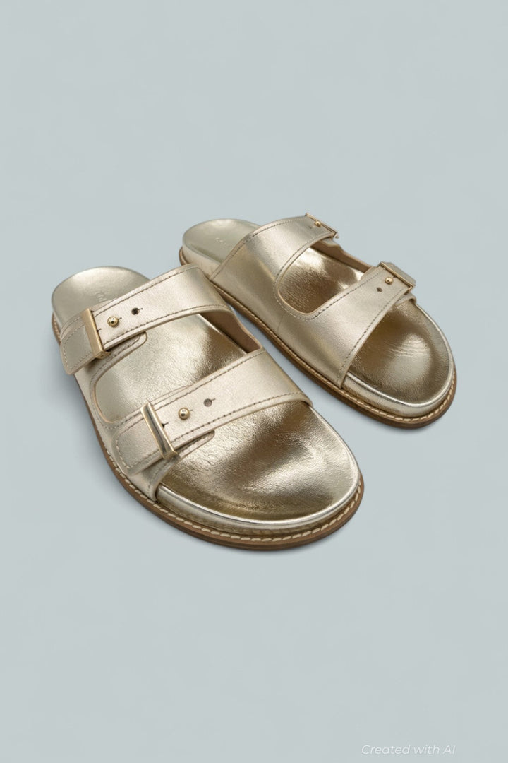 Marisol Footbed Sandals - Soft Gold - 10 - Sandals