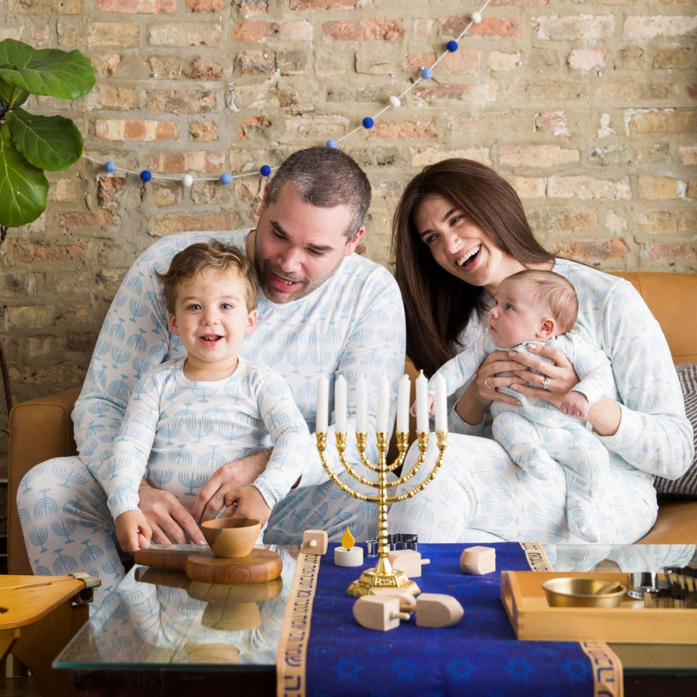 Matching Family One-Piece Baby Pajamas - Light the Menorah - Pajamas