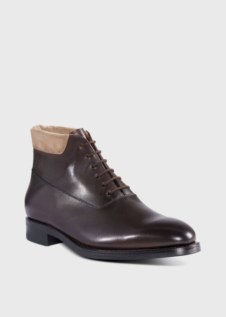Matteo Lace Up Boot - Dark Brown - Boots
