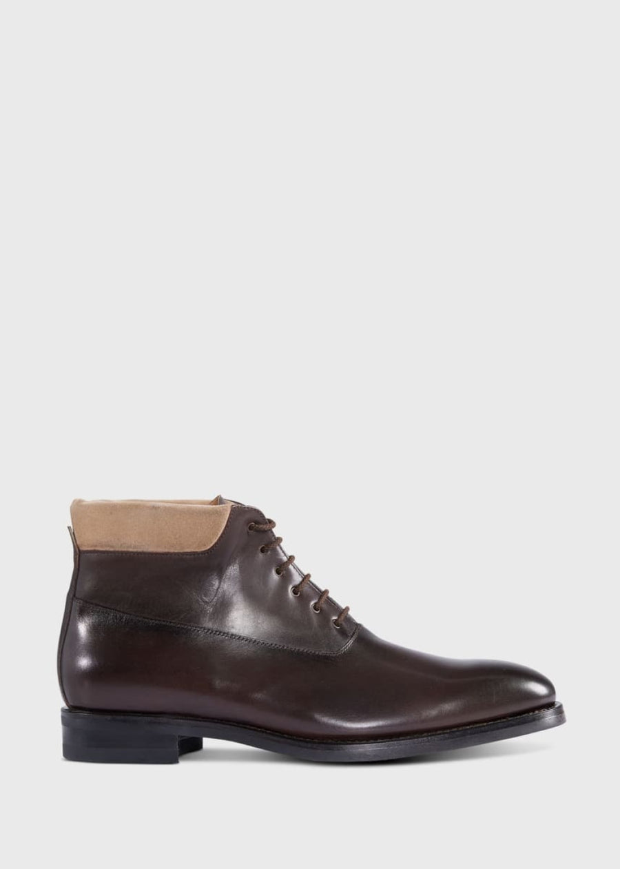 Matteo Lace Up Boot - Dark Brown - Boots