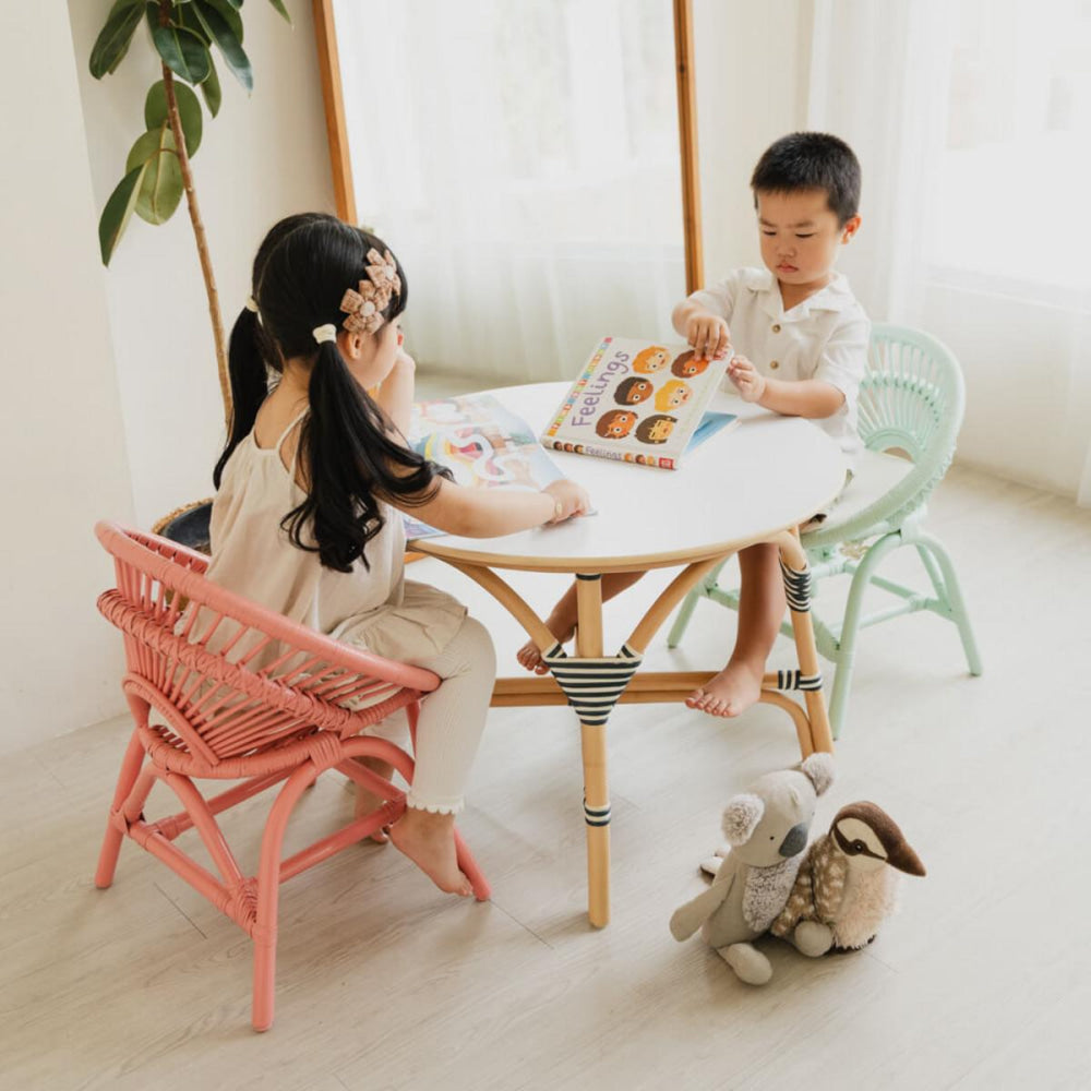 Maya Kids Chair - Peach Pink - FINAL SALE - ONE SIZE - Chair
