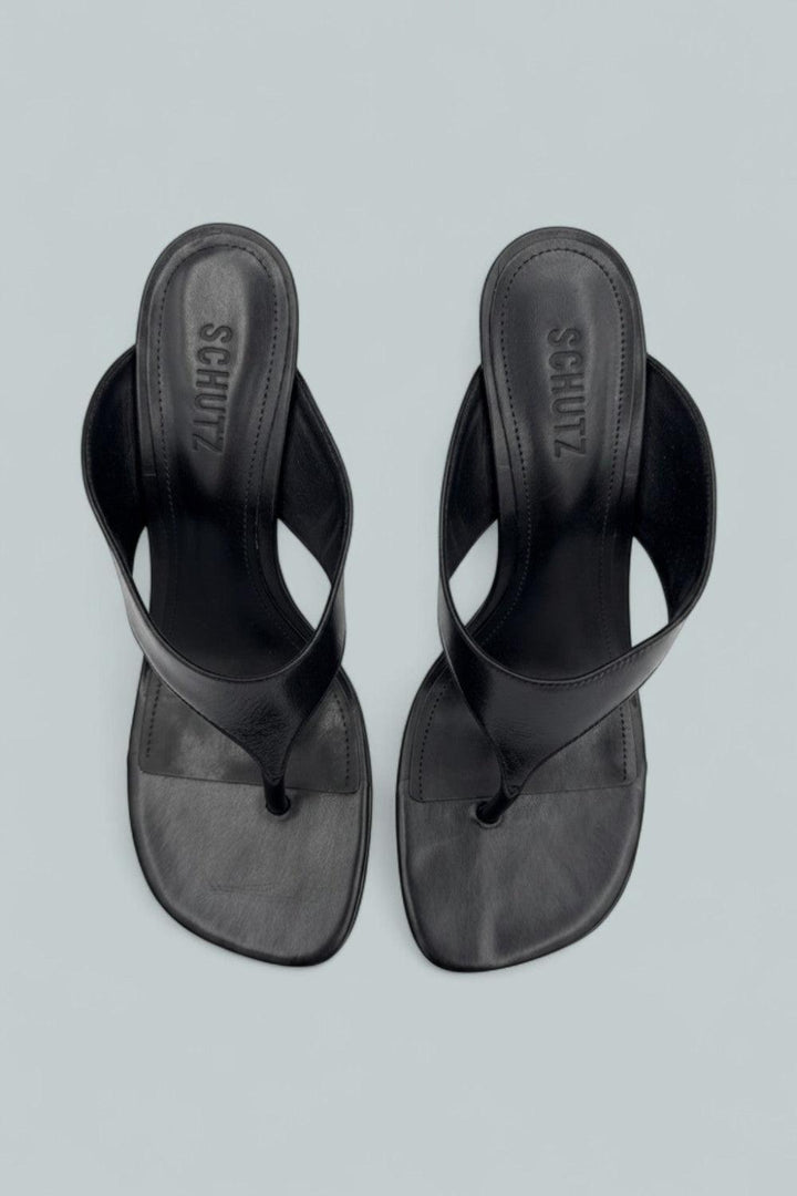 Maya Leather Sandals - Black Leather - 8.5 - Sandals