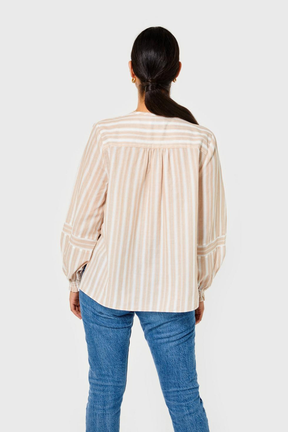 Maya - Mocha & White - Blouse