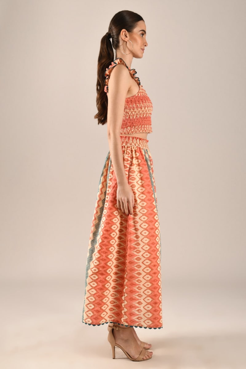 Maira Maxi Skirt - Coral