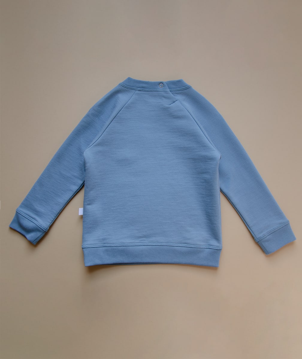 Organic Pima Cotton Sweatshirt Bumblebee - Blue