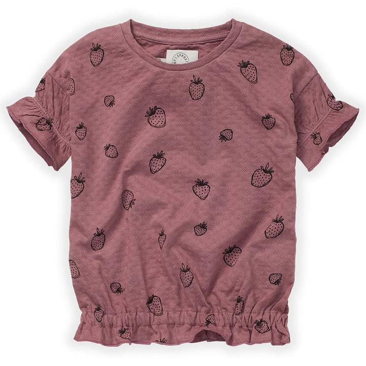 Pointelle Tee Shirt Strawberry - Orchid