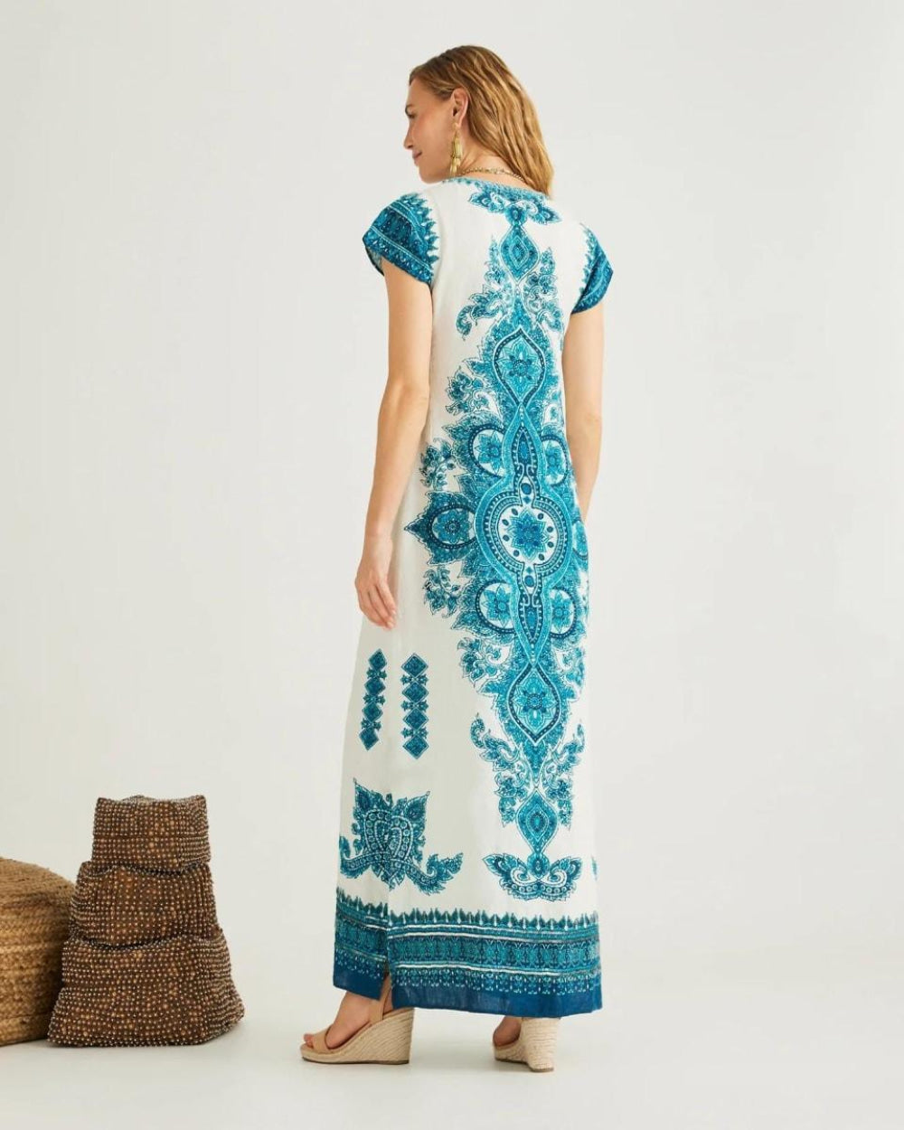 Medallion Dress - Blue - Dresses