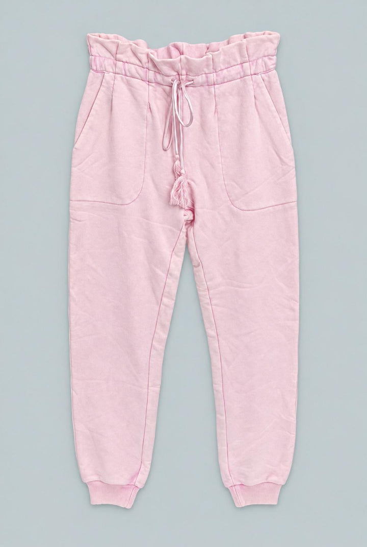 Meghan Paperbag Sweatpants - Pink - Sweatpant
