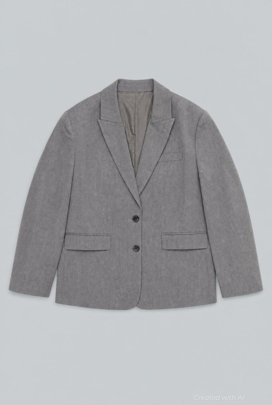 Melange Oversized Blazer - Charcoal - Blazer