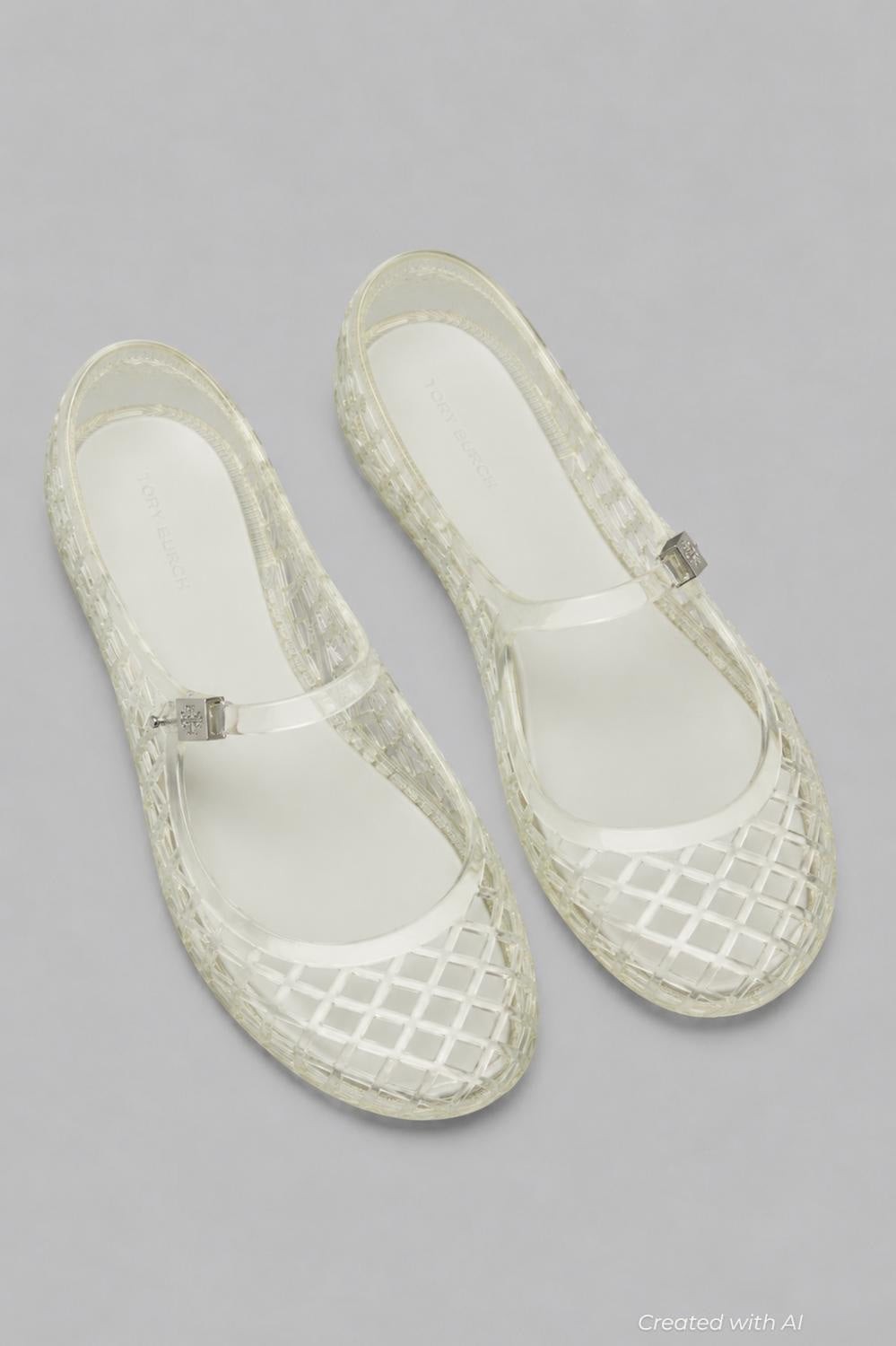 Mellow Mary Jane Jelly - Clear/Silver - US 7 (UK 5) - Mary Jane
