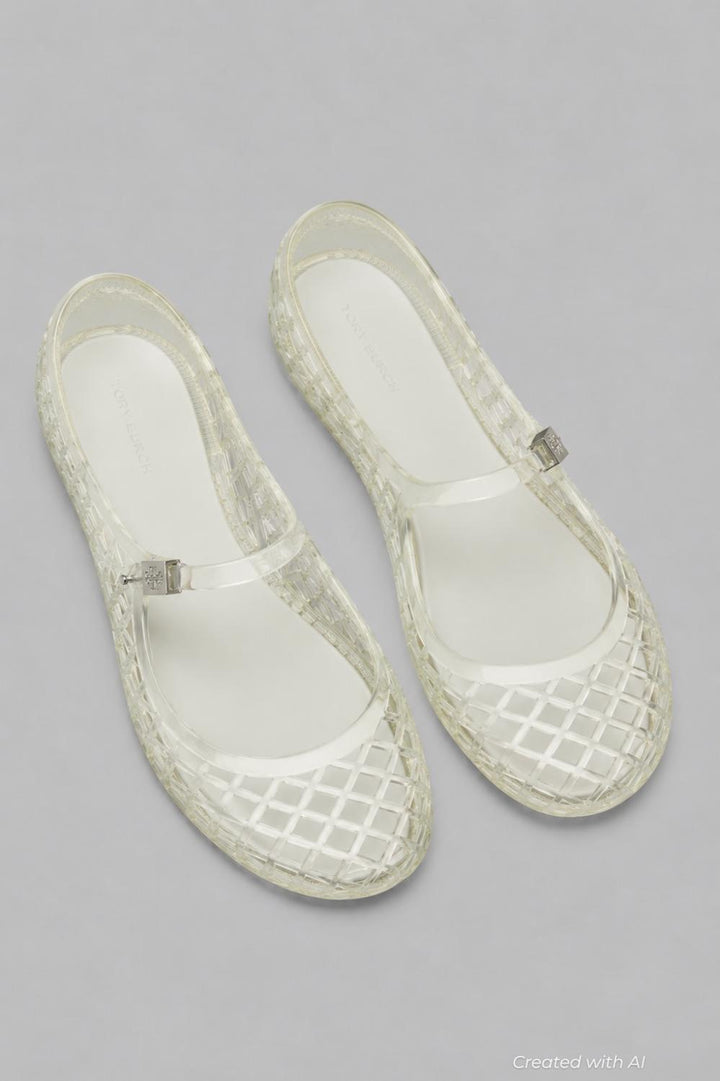 Mellow Mary Jane Jelly - Clear/Silver - US 7 (UK 5) - Mary Jane