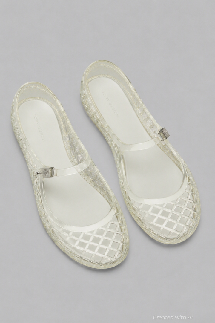 Mellow Mary Jane Jelly - Clear/Silver - US 7 (UK 5) - Mary Jane