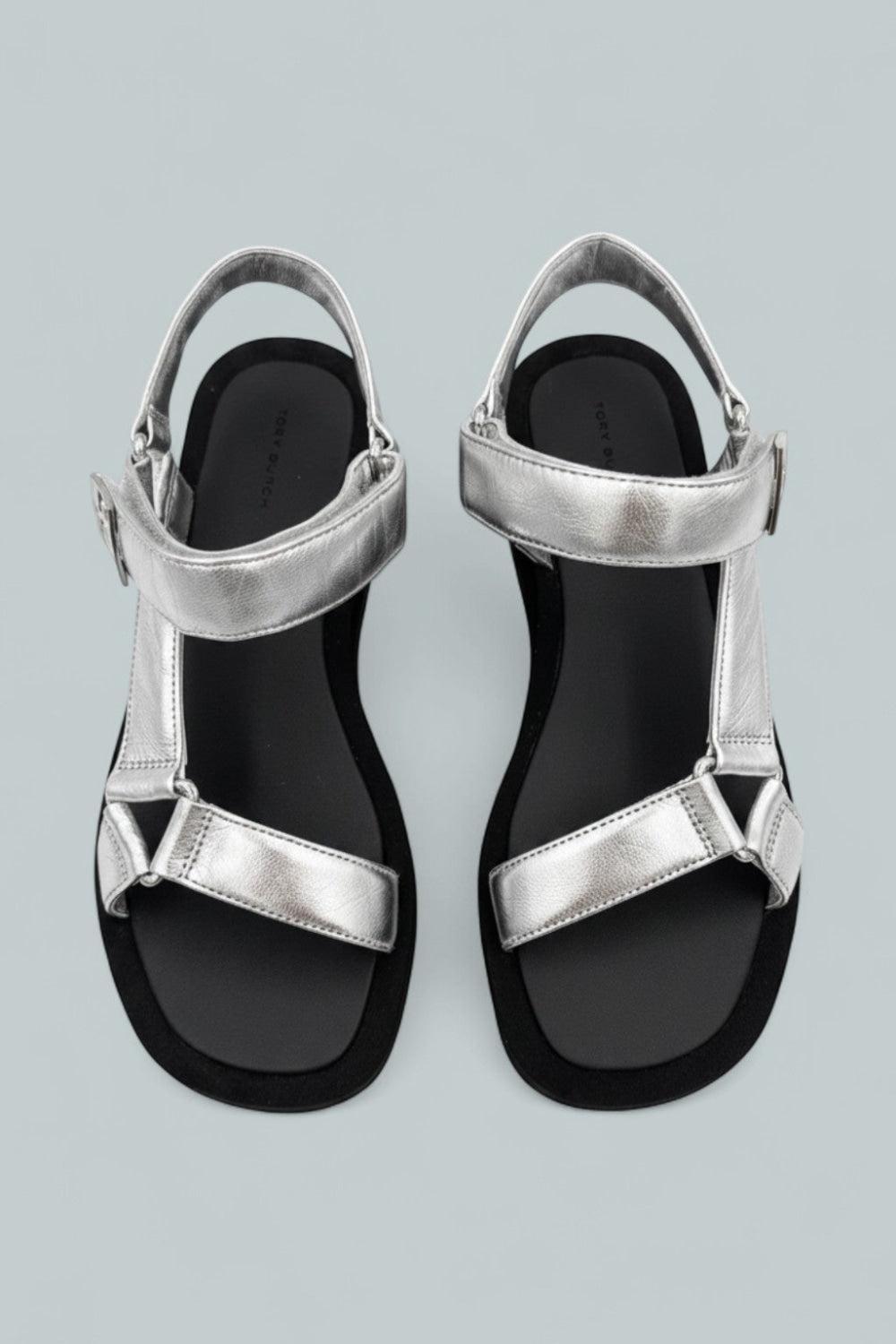 Mellow Platform Sandals - Silver / Perfect Black - 9 - Sandals