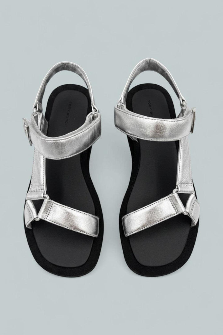 Mellow Platform Sandals - Silver / Perfect Black - 9 - Sandals